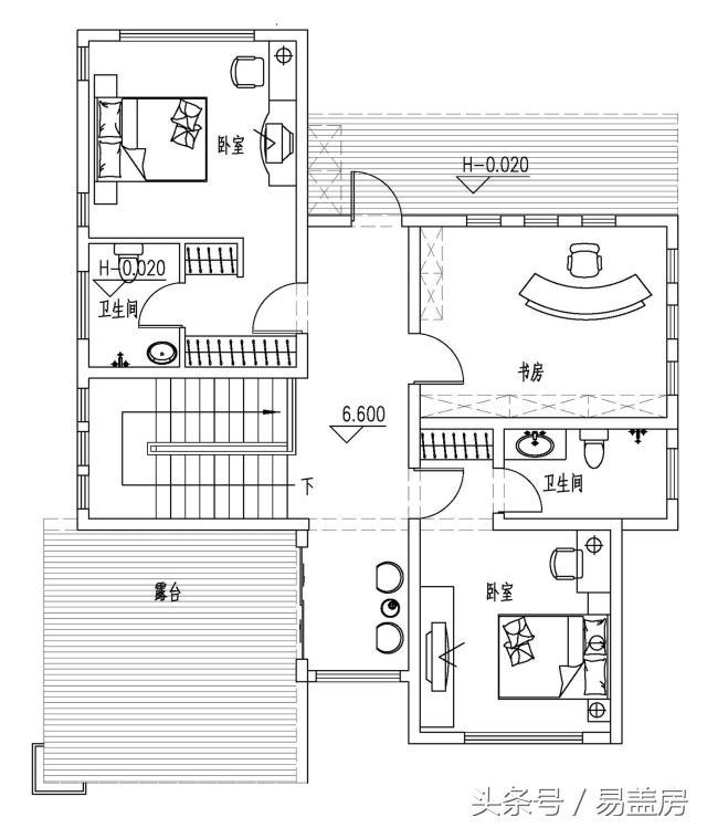 14X11歐式三層別墅設(shè)計圖，造型霸氣，引鄰里羨慕，主體造價53萬。