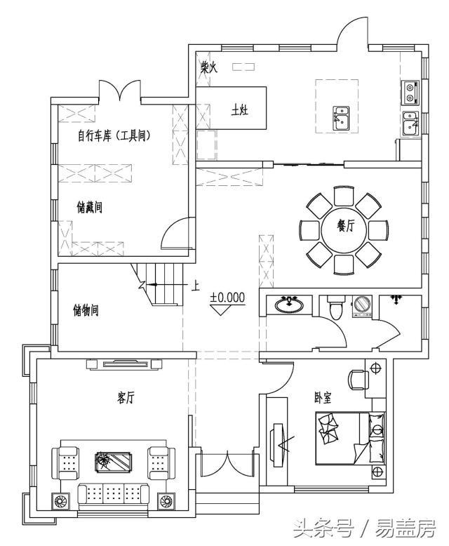 14X11歐式三層別墅設(shè)計圖，造型霸氣，引鄰里羨慕，主體造價53萬。