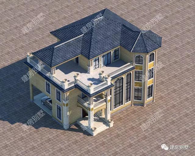 16.9×12.7三層別墅設(shè)計(jì)圖，帶開放式車庫，室內(nèi)布局是真實(shí)用真方便。