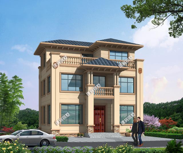 10.24x8.44農(nóng)村三層農(nóng)村別墅設(shè)計(jì)圖，農(nóng)村人都特別喜歡。