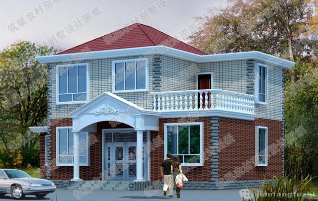 占地面積100㎡的農(nóng)村二層別墅設(shè)計(jì)圖，外觀大氣，簡(jiǎn)單實(shí)用，主體參考造價(jià)20萬(wàn)