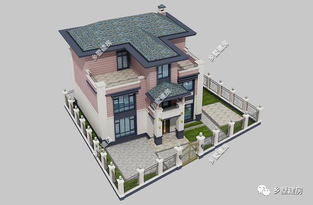 16x14米三層別墅設(shè)計圖，帶院子+花園，造價52萬左右，你覺得值嗎？
