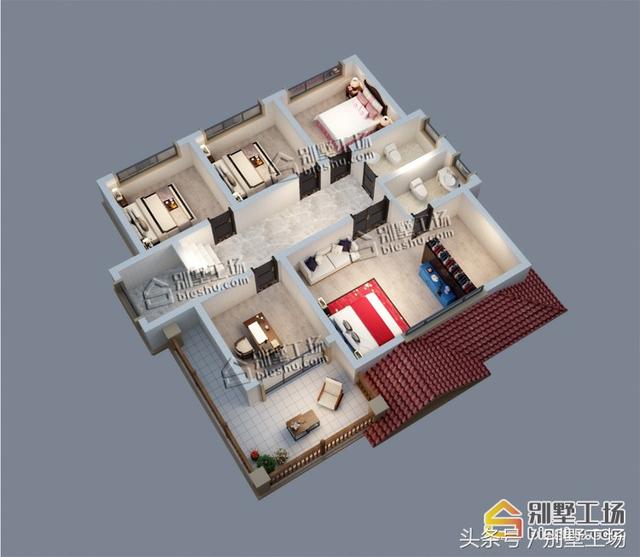 12.6x12.2二層簡歐小別墅設(shè)計圖，造價30萬以內(nèi)。