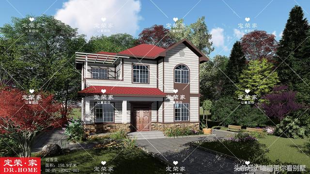 新中式二層別墅設(shè)計(jì)圖，四室三廳兩衛(wèi)，純粹質(zhì)樸，看看是不是你心目中完美的家