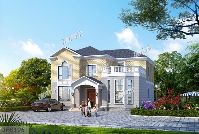 12x11.3米二層農村別墅設計圖，室內布局溫馨舒適，造價25萬。