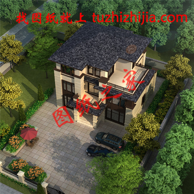 新中式復式三層別墅設(shè)計圖紙，最美的新中式別墅