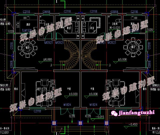 二層雙拼簡約兄弟別墅設(shè)計圖，實用又好看，非常適合農(nóng)村倆兄弟小宅基地家庭！