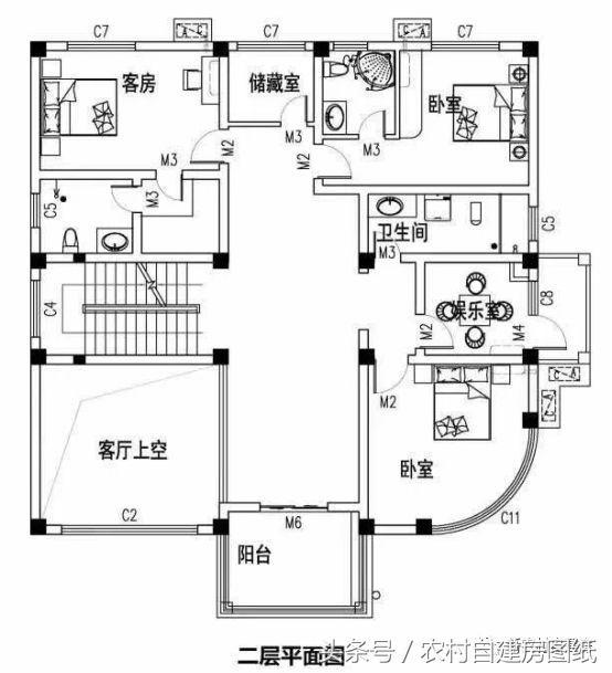 13.2x12.8米三層獨棟簡歐式別墅設計圖，帶屋頂花園+車庫，你確定你不來一套嗎？