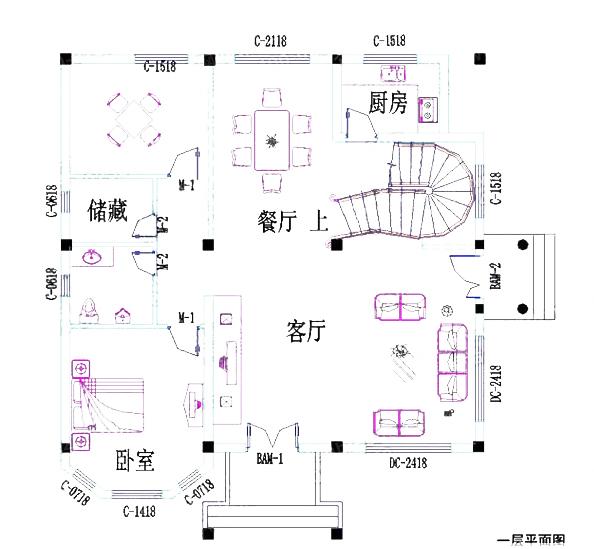 12×11米二層別墅設計圖，帶棋牌室+套間+書房，施工難度高，造價30萬以內(nèi)。