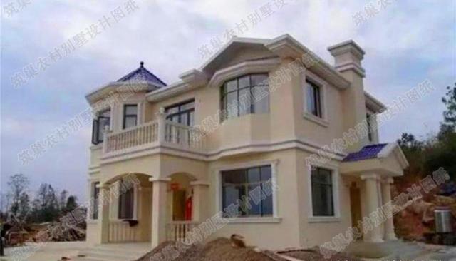 12×11米二層別墅設計圖，帶棋牌室+套間+書房，施工難度高，造價30萬以內(nèi)。