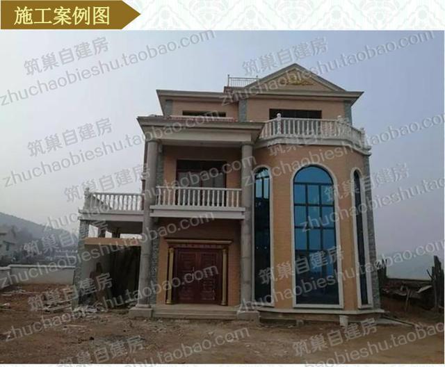 13×15米三層農(nóng)村自建房，帶大露臺+車庫，造價(jià)35萬。