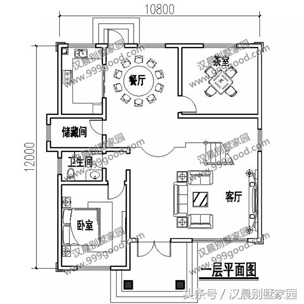 10.8X12米三層別墅設(shè)計圖，精致典雅，經(jīng)濟實用，造價30萬。