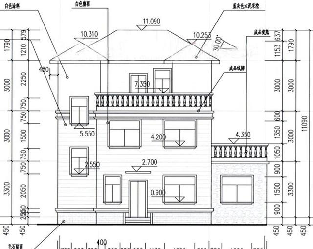 三層歐式中樓輕鋼別墅設(shè)計圖，帶車庫+屋頂花園，非常實用。