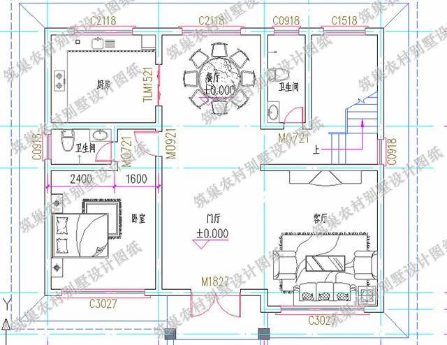 12×11米二層歐式田園風(fēng)別墅設(shè)計(jì)圖，戶型美觀大氣，造價(jià)25萬(wàn)。