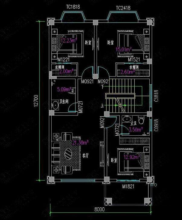 三棟8X12米四層農(nóng)村小戶型設(shè)計(jì)圖，適合家里人口多的居住，比城里別墅還好看！