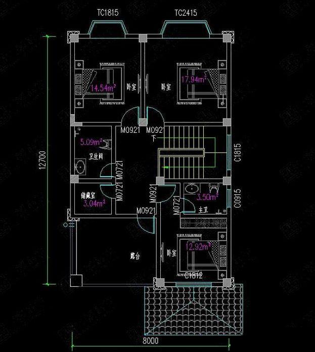 三棟8X12米四層農(nóng)村小戶型設(shè)計(jì)圖，適合家里人口多的居住，比城里別墅還好看！