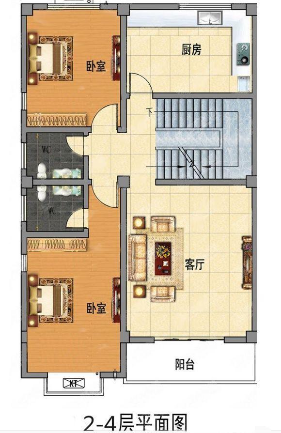 三棟8X12米四層農(nóng)村小戶型設(shè)計(jì)圖，適合家里人口多的居住，比城里別墅還好看！