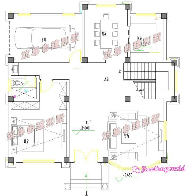 12.8x12米三層田園風別墅設計圖，豪華大氣，帶大露臺，不比城市里的別墅差。