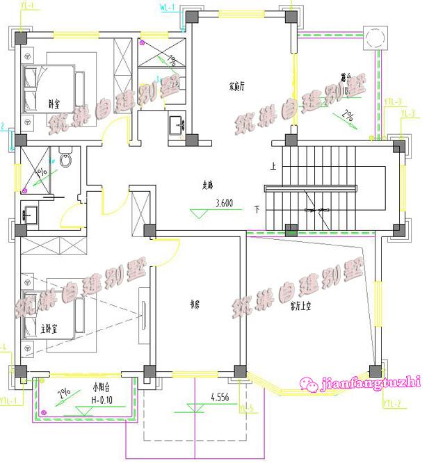 12.8x12米三層田園風別墅設計圖，豪華大氣，帶大露臺，不比城市里的別墅差。