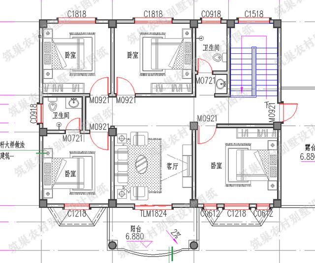 15×10米農(nóng)村三層別墅設(shè)計(jì)圖，美觀實(shí)用，造價(jià)35萬。