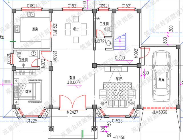 15×10米農(nóng)村三層別墅設(shè)計(jì)圖，美觀實(shí)用，造價(jià)35萬。