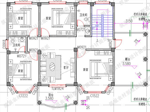 15×10米農(nóng)村三層別墅設(shè)計(jì)圖，美觀實(shí)用，造價(jià)35萬。