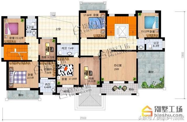25.5X13.8米三層別墅設(shè)計(jì)圖，豪華大氣，土豪都喜歡這樣的。