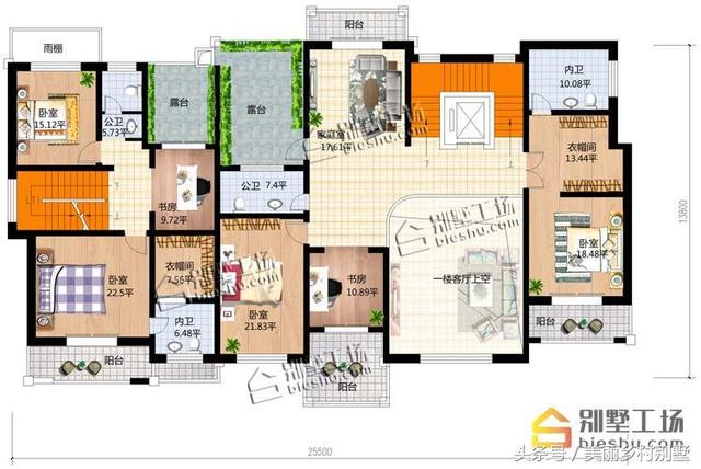 25.5X13.8米三層別墅設(shè)計(jì)圖，豪華大氣，土豪都喜歡這樣的。