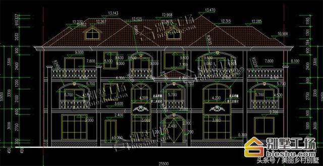 25.5X13.8米三層別墅設(shè)計(jì)圖，豪華大氣，土豪都喜歡這樣的。