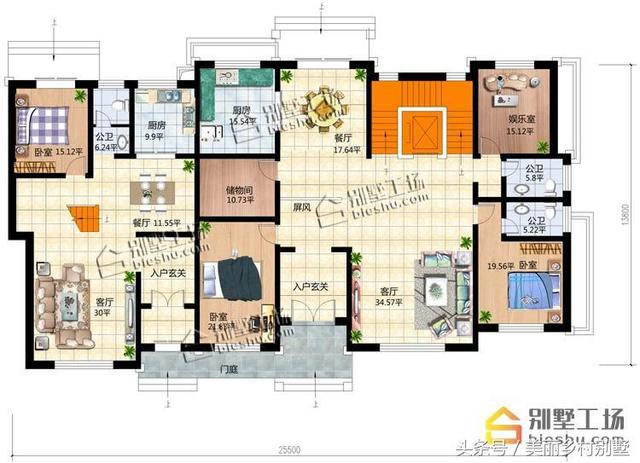 25.5X13.8米三層別墅設(shè)計(jì)圖，豪華大氣，土豪都喜歡這樣的。
