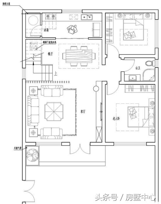 二層中式別墅設(shè)計(jì)圖，菜園陽(yáng)光房應(yīng)有盡有，造價(jià)27萬(wàn)，給父母養(yǎng)老必選的一套。
