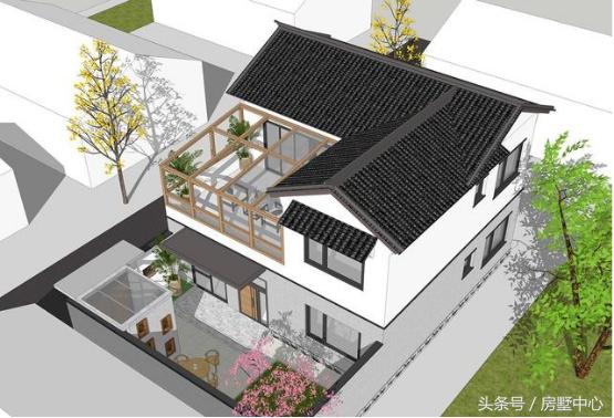 二層中式別墅設(shè)計(jì)圖，菜園陽(yáng)光房應(yīng)有盡有，造價(jià)27萬(wàn)，給父母養(yǎng)老必選的一套。