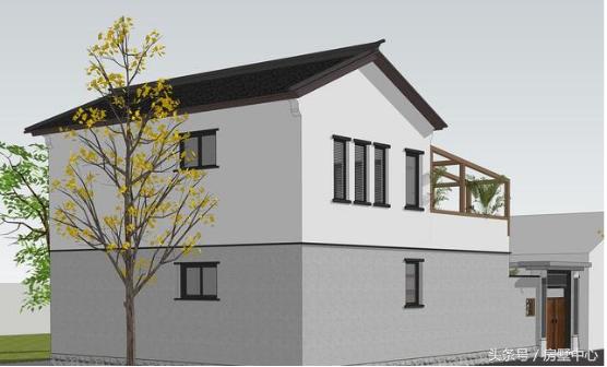 二層中式別墅設(shè)計(jì)圖，菜園陽(yáng)光房應(yīng)有盡有，造價(jià)27萬(wàn)，給父母養(yǎng)老必選的一套。