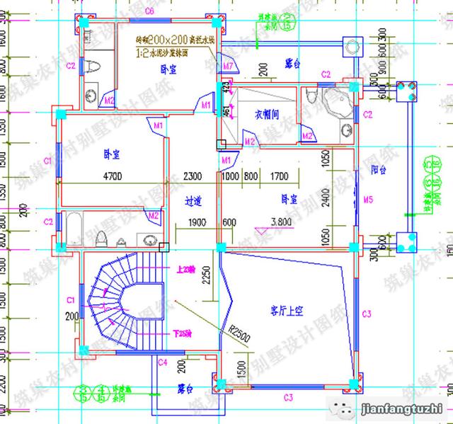 16×18米三層農(nóng)村別墅設(shè)計(jì)圖，帶挑空客廳，高端大氣，造價(jià)50萬(wàn)。