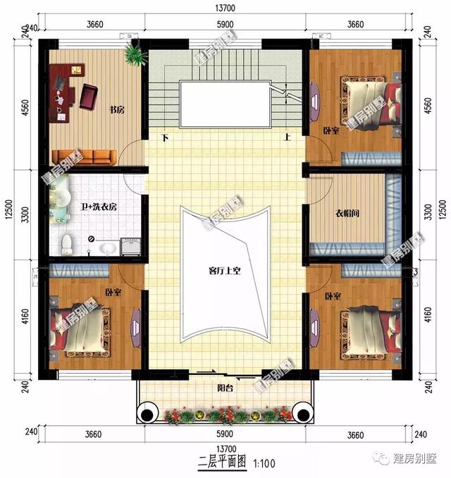 占地171平的三層別墅設(shè)計(jì)圖，帶大堂屋，確認(rèn)過眼神，是父母們喜歡的類型。