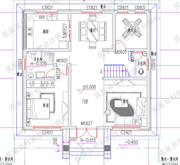 11×10米三層別墅設(shè)計(jì)圖，帶涼亭+落地窗，外觀簡(jiǎn)單大氣，造價(jià)30萬(wàn)。
