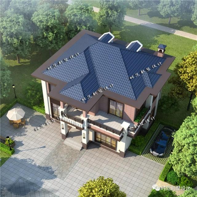 6室3廳兩層新中式別墅設計圖，帶大露臺+書房，很適合農(nóng)村自建。