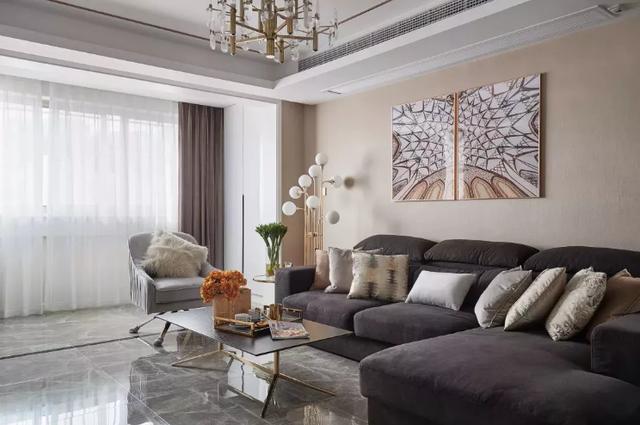 120平三居室美式風(fēng)格裝修，效果很不錯。