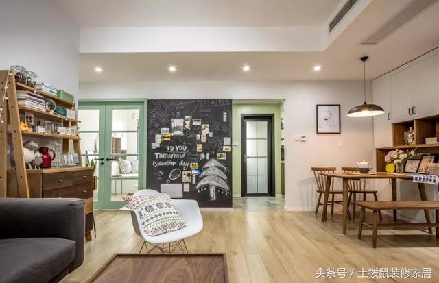 132㎡婚房北歐+日式混搭風(fēng)裝修，高顏值，臥室的配色特特別美。