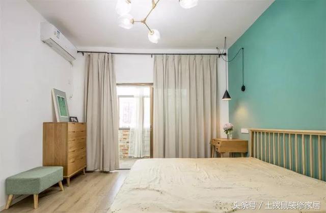 132㎡婚房北歐+日式混搭風(fēng)裝修，高顏值，臥室的配色特特別美。