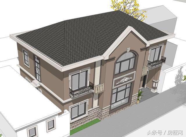 占地117.5㎡的二層簡(jiǎn)歐別墅設(shè)計(jì)圖，造價(jià)35萬，在農(nóng)村就能建一套。