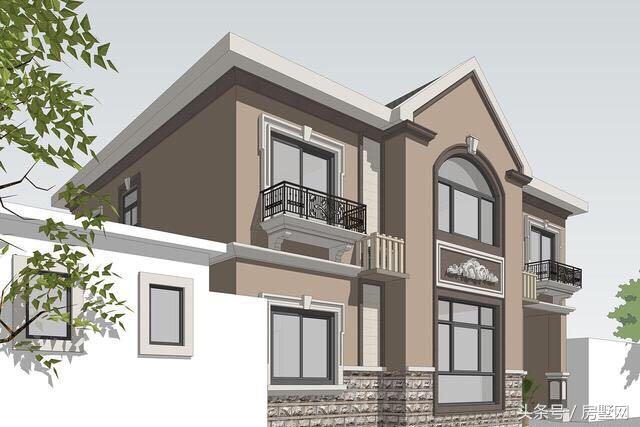 占地117.5㎡的二層簡(jiǎn)歐別墅設(shè)計(jì)圖，造價(jià)35萬，在農(nóng)村就能建一套。