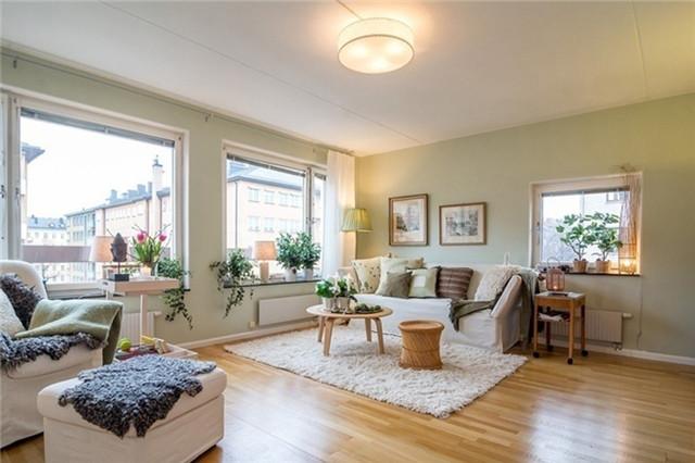 96平米兩居室簡(jiǎn)約北歐式裝修，舒適溫馨。