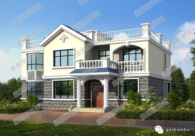 14×10米二層平屋頂農(nóng)村自建房，美觀大氣，造價28萬。