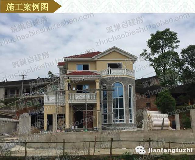 13×15米三層歐式別墅設計圖，戶型獨特漂亮而精致，造價35萬。