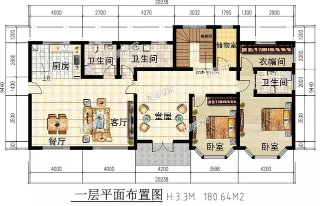 20X9米二層別墅設(shè)計圖，兩面寬，小進深，保證美到驚艷鄰里八鄉(xiāng)。