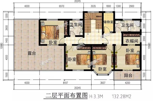 20X9米二層別墅設(shè)計圖，兩面寬，小進深，保證美到驚艷鄰里八鄉(xiāng)。