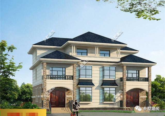 兩棟三層兄弟雙拼別墅設(shè)計(jì)圖，不僅高端大氣關(guān)鍵還省錢(qián)。