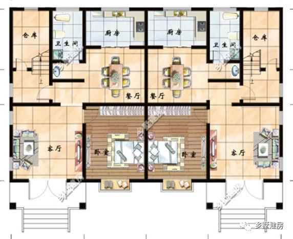 兩棟三層兄弟雙拼別墅設(shè)計(jì)圖，不僅高端大氣關(guān)鍵還省錢(qián)。