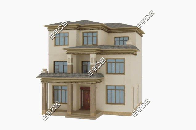 10.1X10.5米三層簡(jiǎn)歐式別墅設(shè)計(jì)圖，精致又好看。